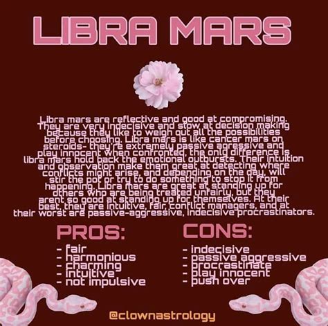 </b> No one wants to rock the boat while Mars is in Libra -- we’re<b> more friendly and thoughtful</b> of others, and less inclined to pick<b> fights</b> or<b> act impulsively. . Mars in libra advice